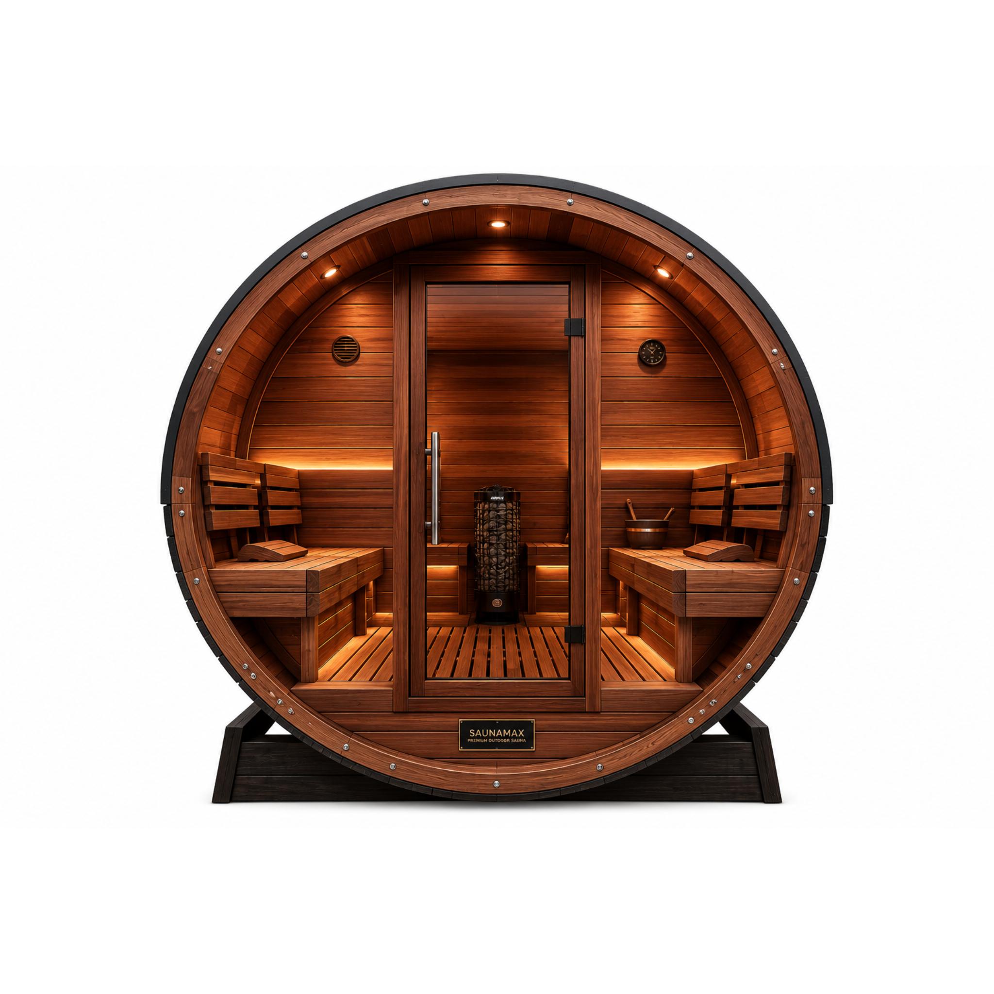 SaunaPlunge 6 Person Outdoor Barrel Sauna