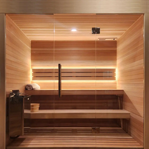 Carbon Smart Saunas - 7' x 8' x 8' - by Finnish Sauna Builders