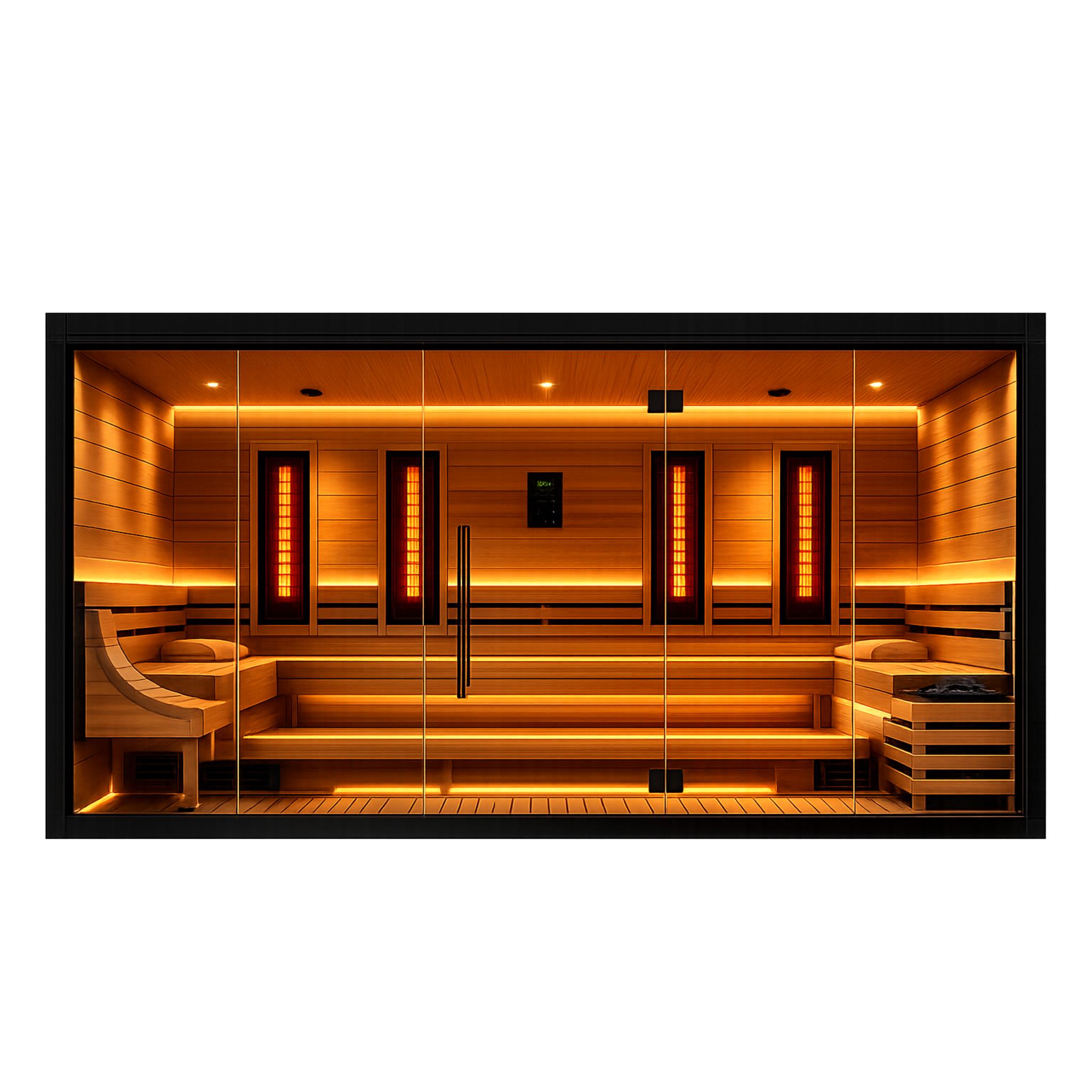 Sauna Plunge 4 Person Red Light & Infrared Sauna