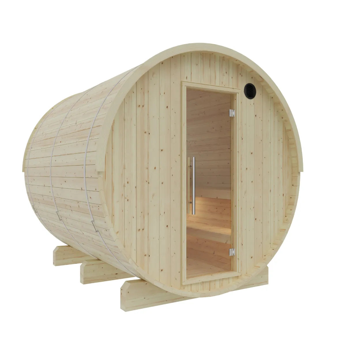 Vassa Finnish Barrel Sauna with WiFi Heater - Finnish Sauna Builders